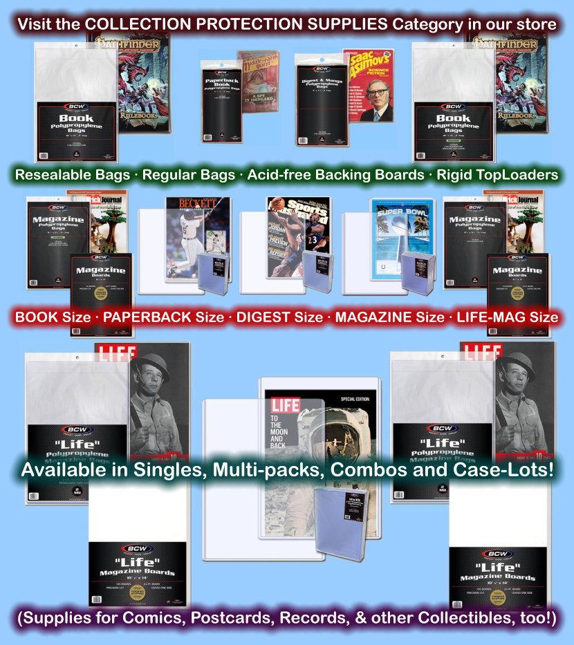 Click here to visit the BOOK & MAGAZINE COLLECTOR SUPPLIES section of our eBay Store